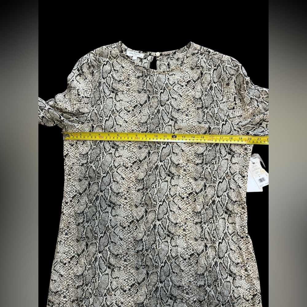 NWT Equipment femme Aubrey dress large L snake mini lightweight Animal Print - Picture 7 of 11